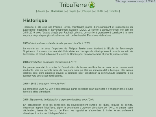 historique screenshot