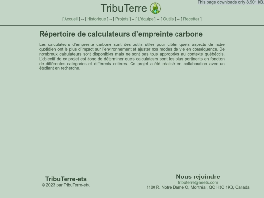 projects/calculateur_empreinte screenshot