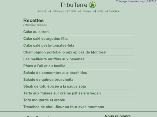 recettes screenshot