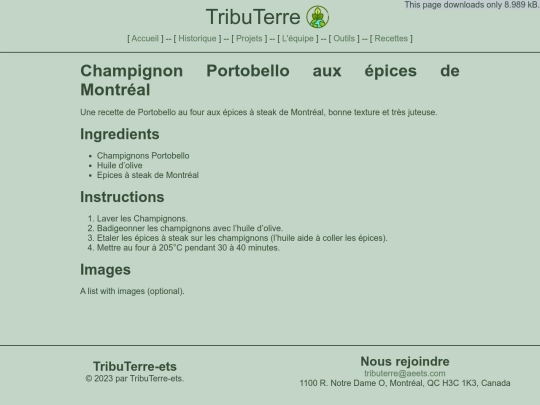 recettes/portobello_montreal screenshot