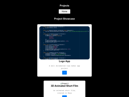 projects screenshot