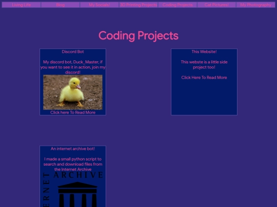 pages/codingprojects screenshot