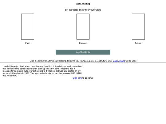 tarot screenshot