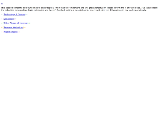 links screenshot