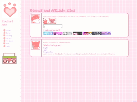 links screenshot