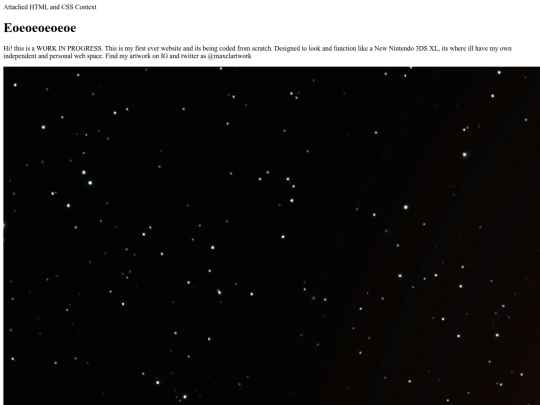 Attached HTML and CSS Context screenshot