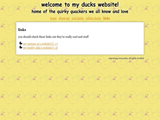 links screenshot