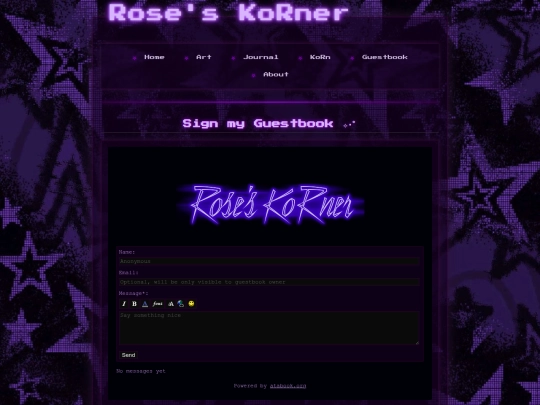 guestbook screenshot