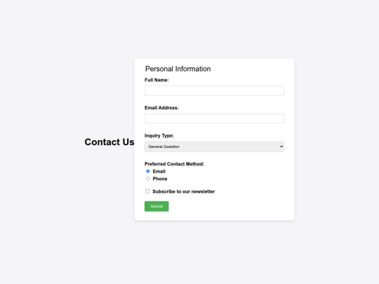 form screenshot