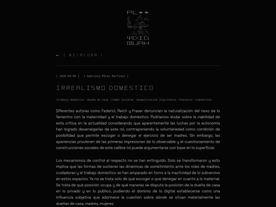 bitacora/irrealismo-domestico screenshot