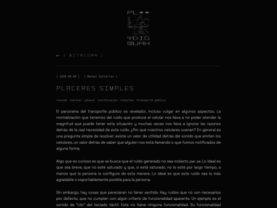 bitacora/placeres-simples screenshot