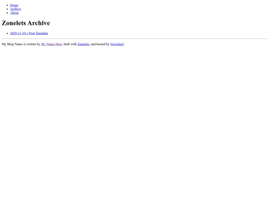zonelets/archive screenshot