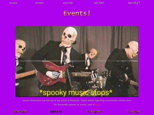 events screenshot