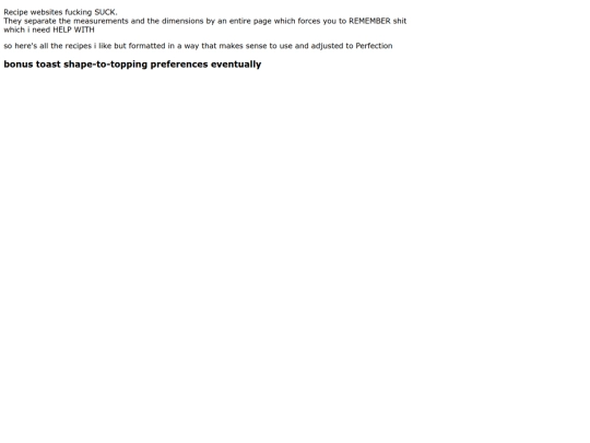 recipes screenshot