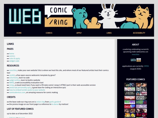 links screenshot
