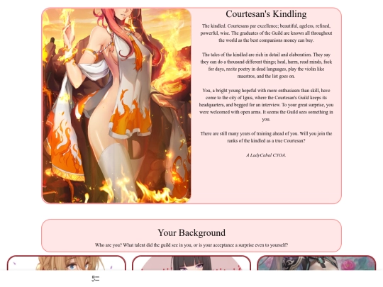 CYOAs/CourtesansKindling screenshot