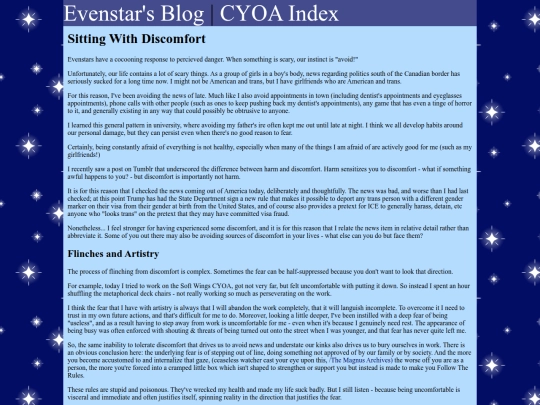 blog/discomfort screenshot