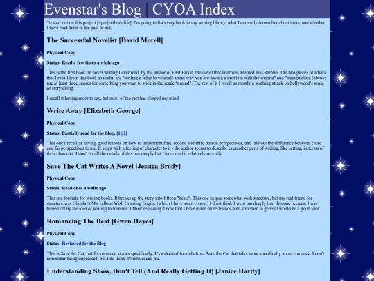 blog/libraryreview/bookindex screenshot