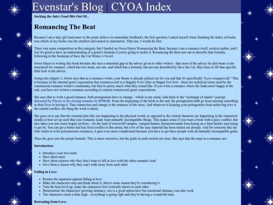 blog/libraryreview/romancingthebeat screenshot