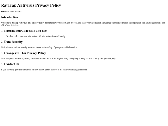 Privacy screenshot