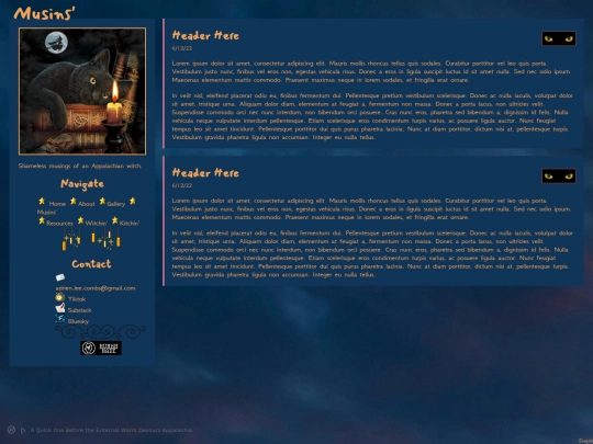 Blog screenshot