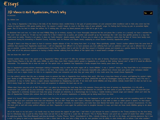 Essays screenshot