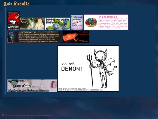 Quizzes screenshot