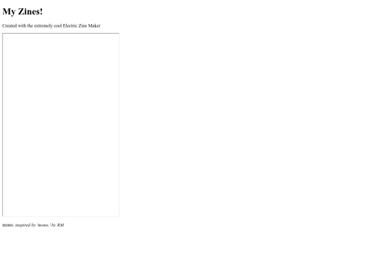 zines screenshot