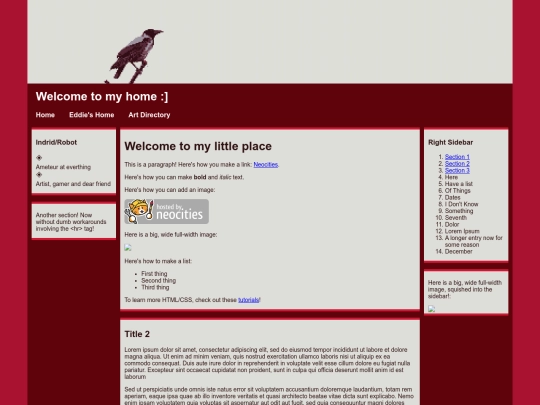 testpage screenshot