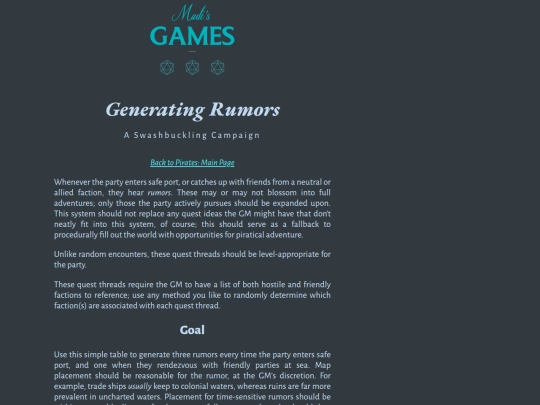 pirates/Pirates-03-Generating-Rumors screenshot