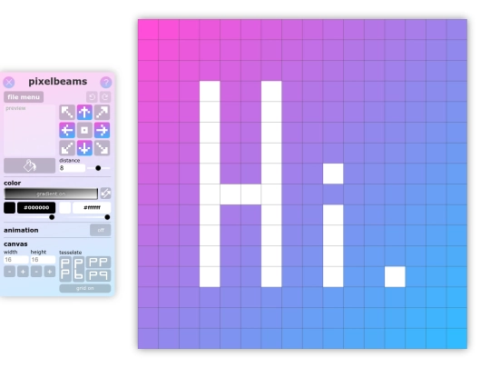 dev/pixelbeams screenshot
