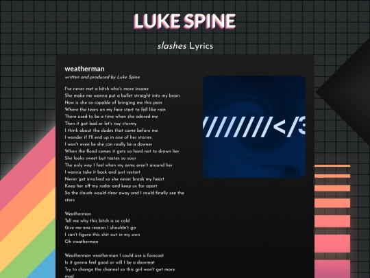 lyrics/weatherman screenshot