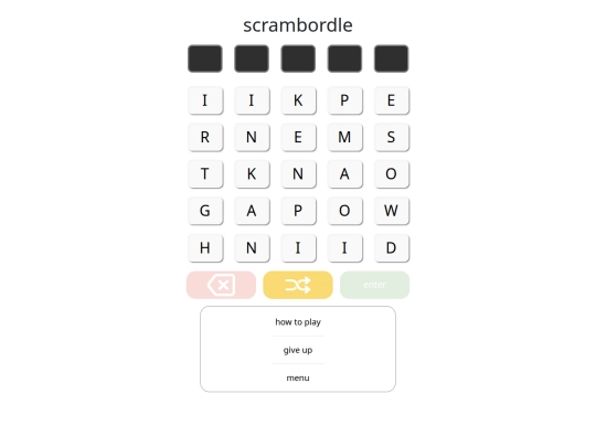 scrambordle screenshot