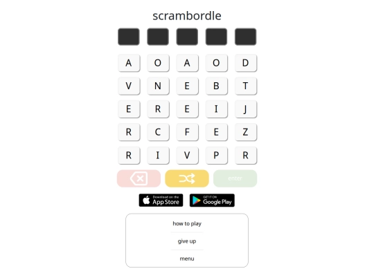 scrambordle/d screenshot