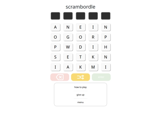 scrambordle screenshot