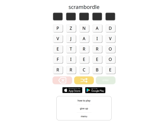 scrambordle/u screenshot
