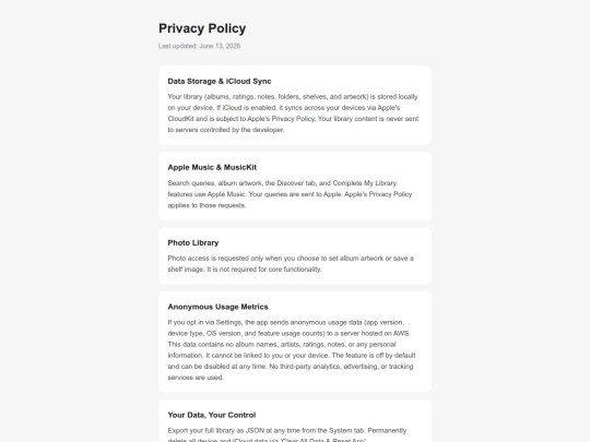 shelvesfm/privacy screenshot