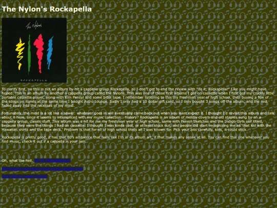 Music Reviews/Review 12, Rockapella/Rev12 screenshot