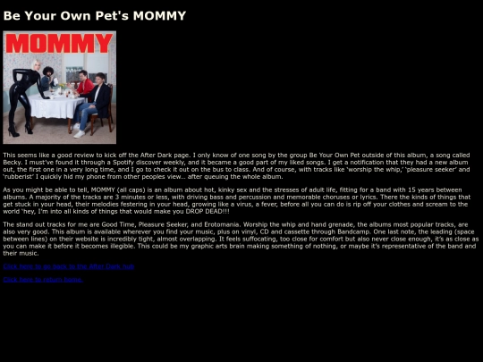 Music Reviews/Review 14, MOMMY/rev14 screenshot