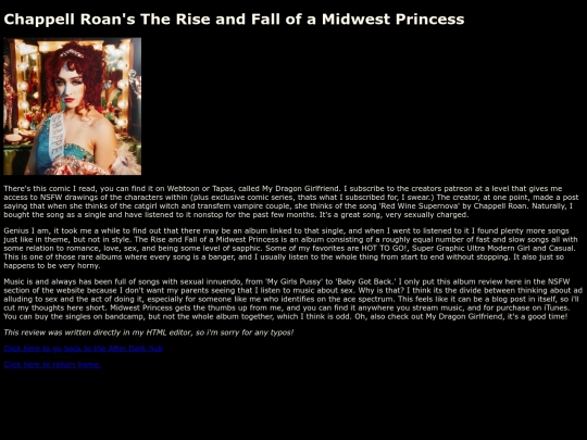 Music Reviews/Review 15, Midwest Princess/rev15 screenshot