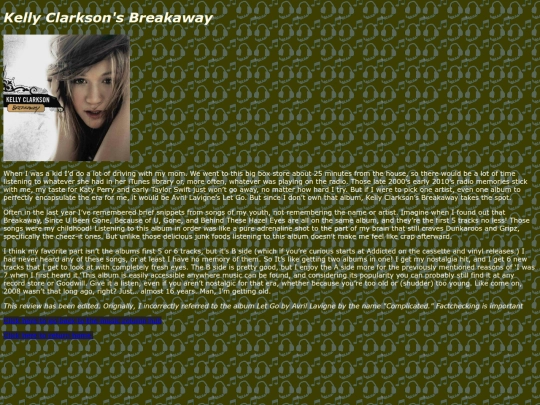 Music Reviews/Review 2, Breakaway/BreakawayReview screenshot