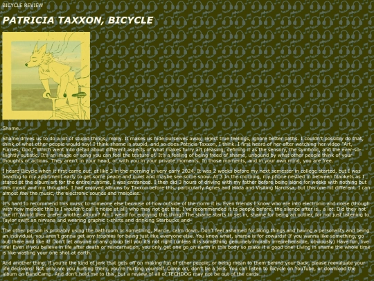 Music Reviews/Review 30, Bicycle/rev30 screenshot