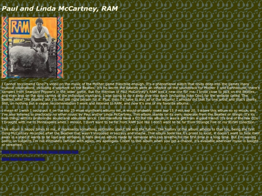 Music Reviews/Review 37, Ram/rev37 screenshot