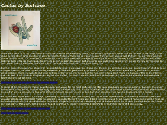 Music Reviews/Review 4, Cactus/CactusRev screenshot