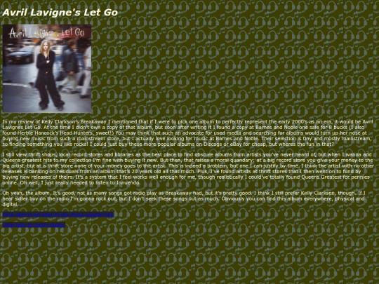 Music Reviews/Review 7, Complicated/Rev7 screenshot