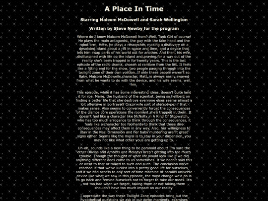 Twilight Zone/reviews/rev3 screenshot