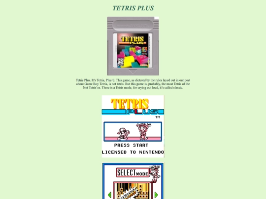 gameboy/rev11, tetris plus/rev11 screenshot