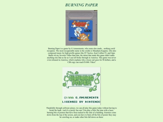 gameboy/rev19, burning paper/rev19 screenshot