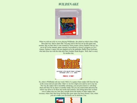 gameboy/rev2, wildsnake/rev2 screenshot