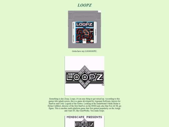 gameboy/rev25, loopz/rev25 screenshot